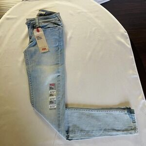 Levis 535 Womens Jeans 24x30 Blue Denim Super Skinny Medium Wash Mid Rise Pants
